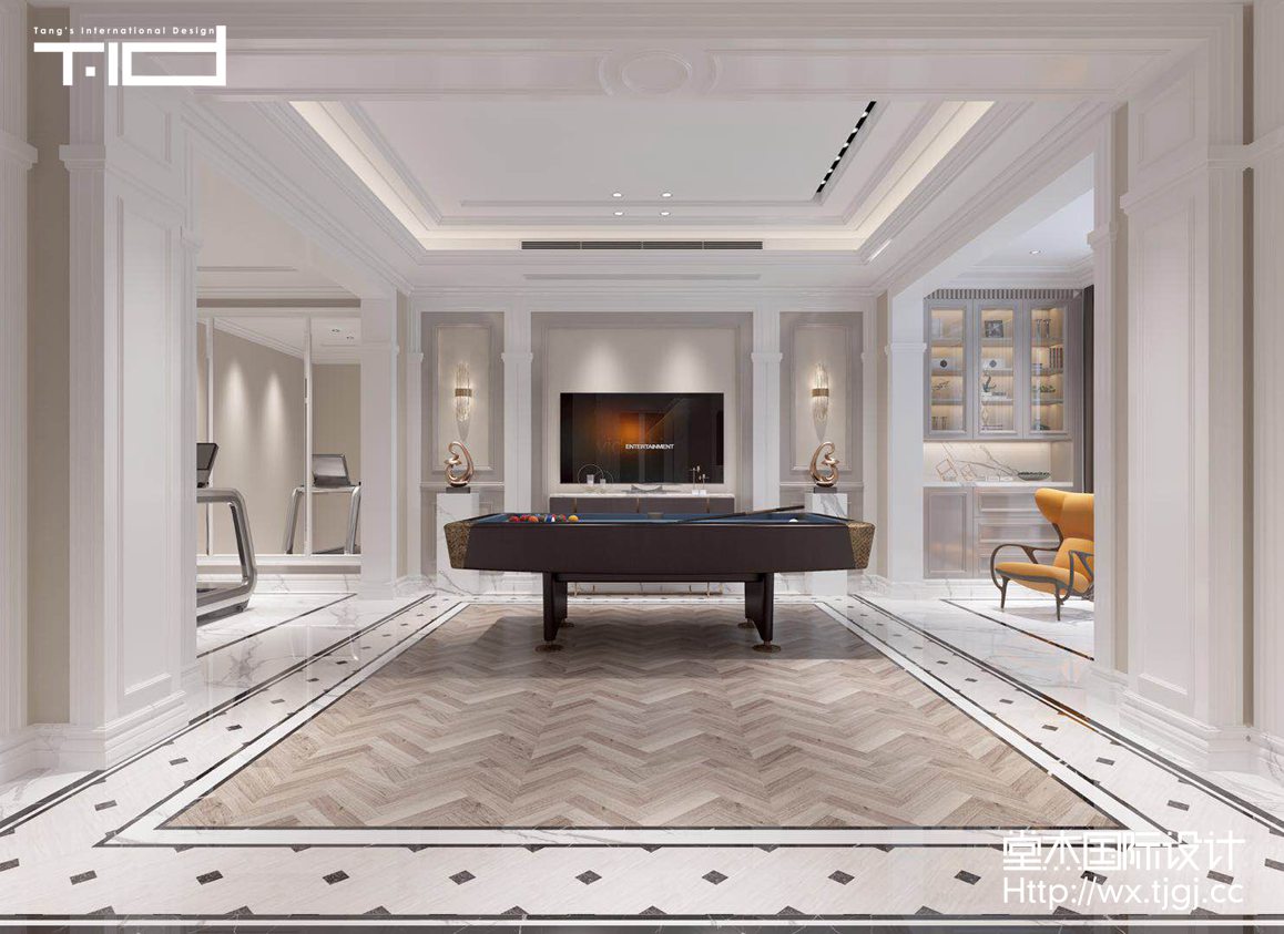 龙湖开元 108平 美式风格装修设计效果图_美的家装饰公司-站酷ZCOOL