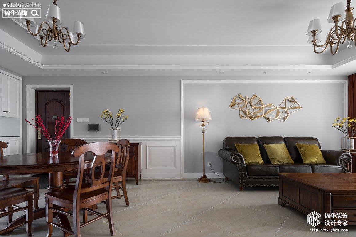 美式风格-保利中央公园-四室两厅-140平-装修实景效果图装修-四室两厅-简美