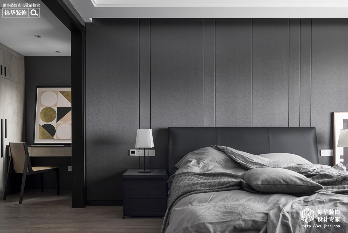 现代简约-金桂尚苑-三室两厅-160平-卧室-装修效果实景图