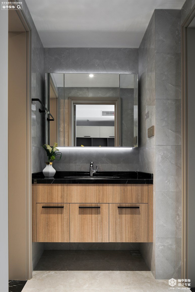轻奢风格-香江豪庭-三室两厅-125平-卫生间 -装修效果实景图