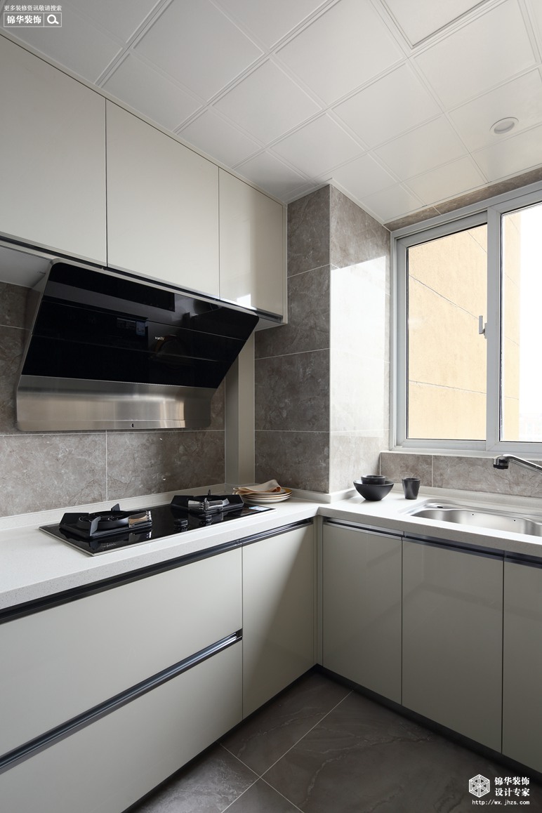 现代风格-尚东雅园-三室两厅-115平米-厨房-装修实景效果图