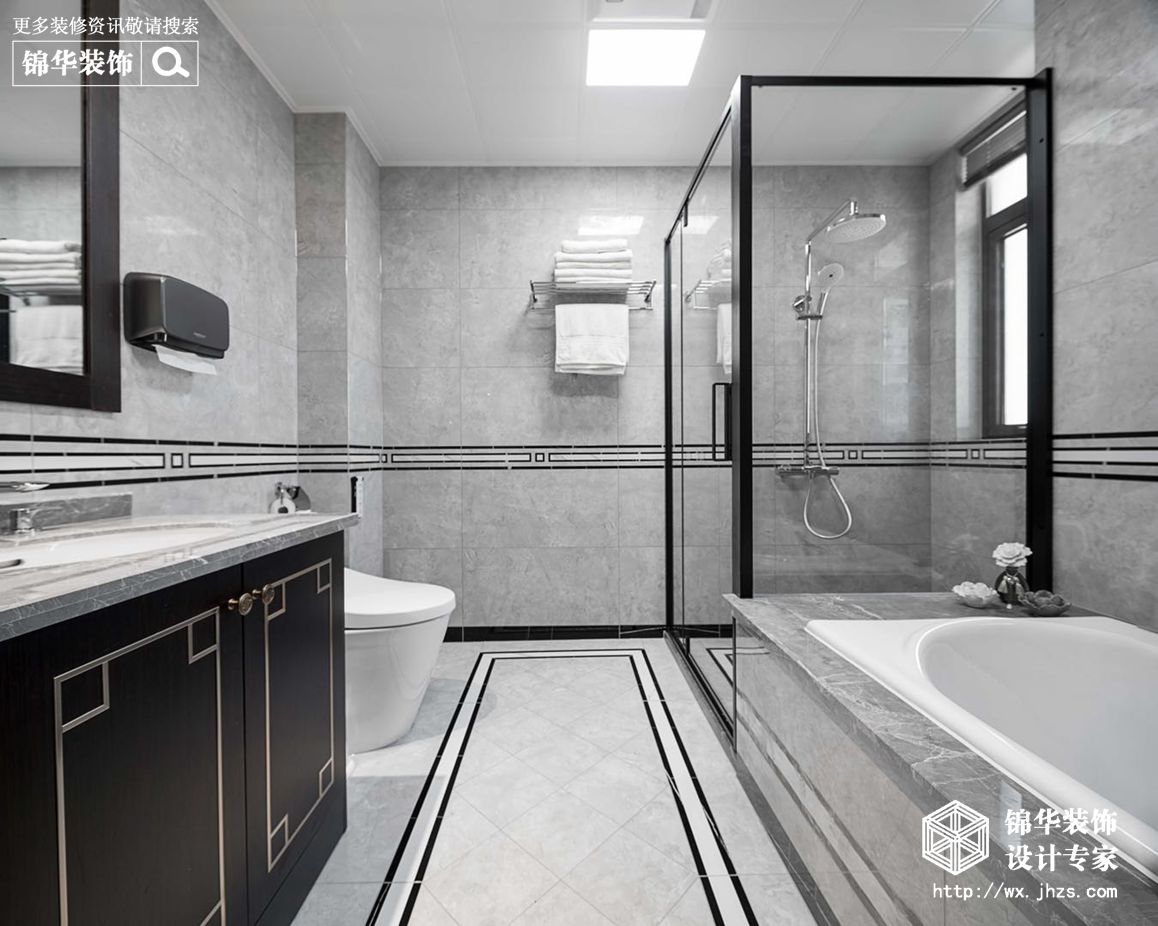 新中式风格-红豆人民路九号--四室两厅--223平-卫生间-装修效果实景图