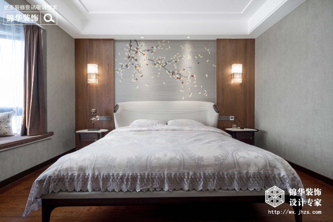 新中式风格-红豆人民路九号--四室两厅--223平-卧室-装修效果实景图