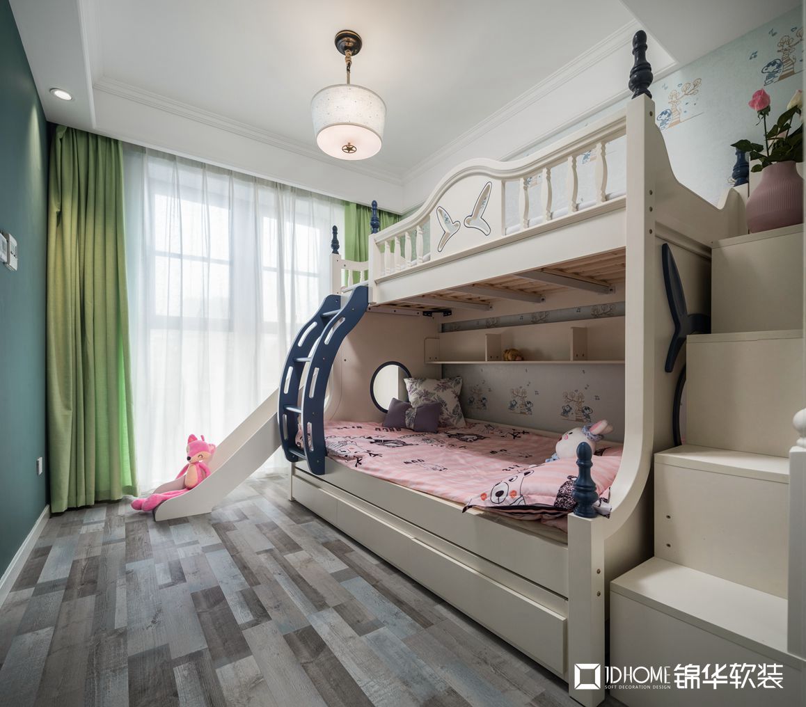 简美-维纳阳光-三室两厅-120平-儿童房-软装实景图