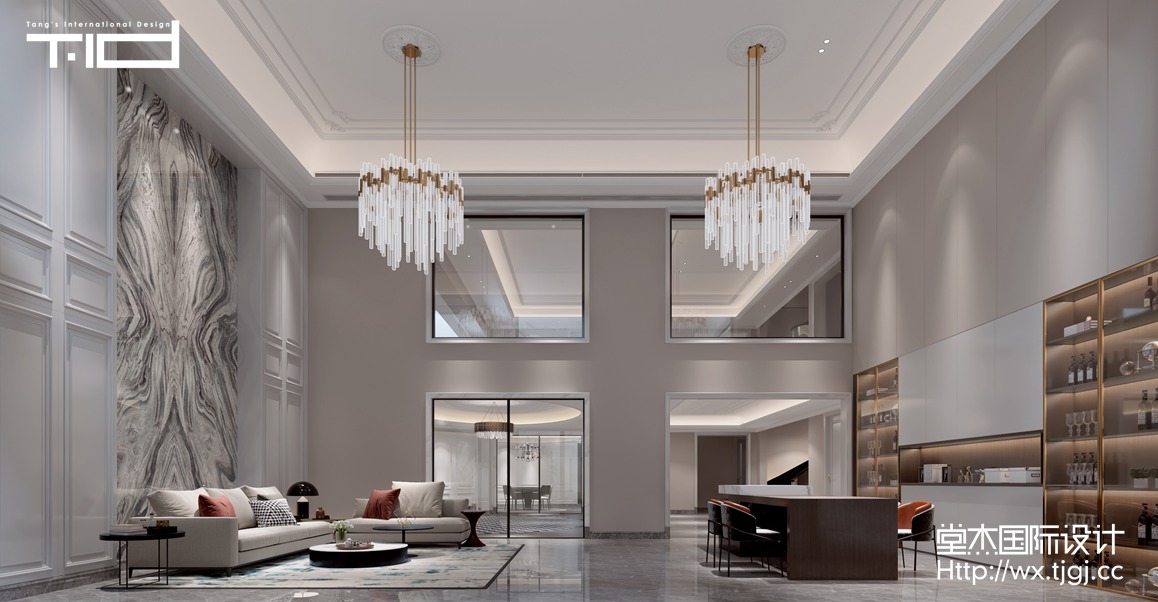 现代风格-香槟湖-别墅-1200平-地下室-装修效果图