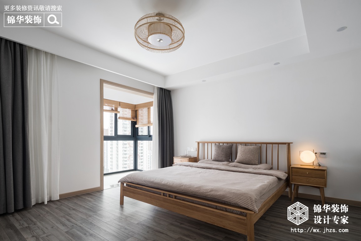 极简风格-尚锦城-两室两厅-105平-卧室-装修实景效果图
