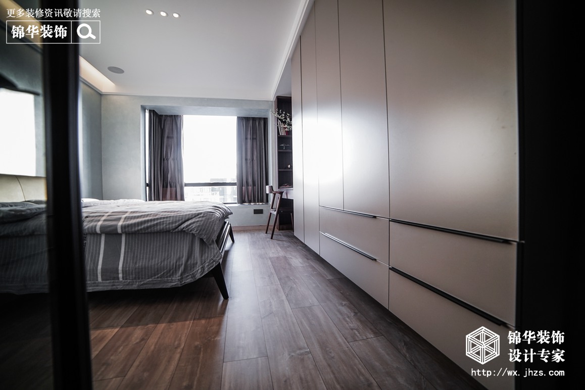 现代风格-紫金名都-四室两厅-172平-卧室-装修实景效果图