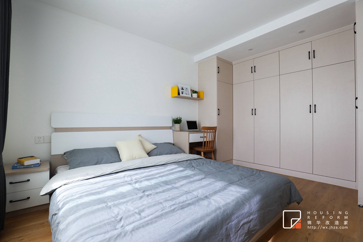 北欧风格-沁园新村-一室两厅-60平-卧室--装修效果实景图