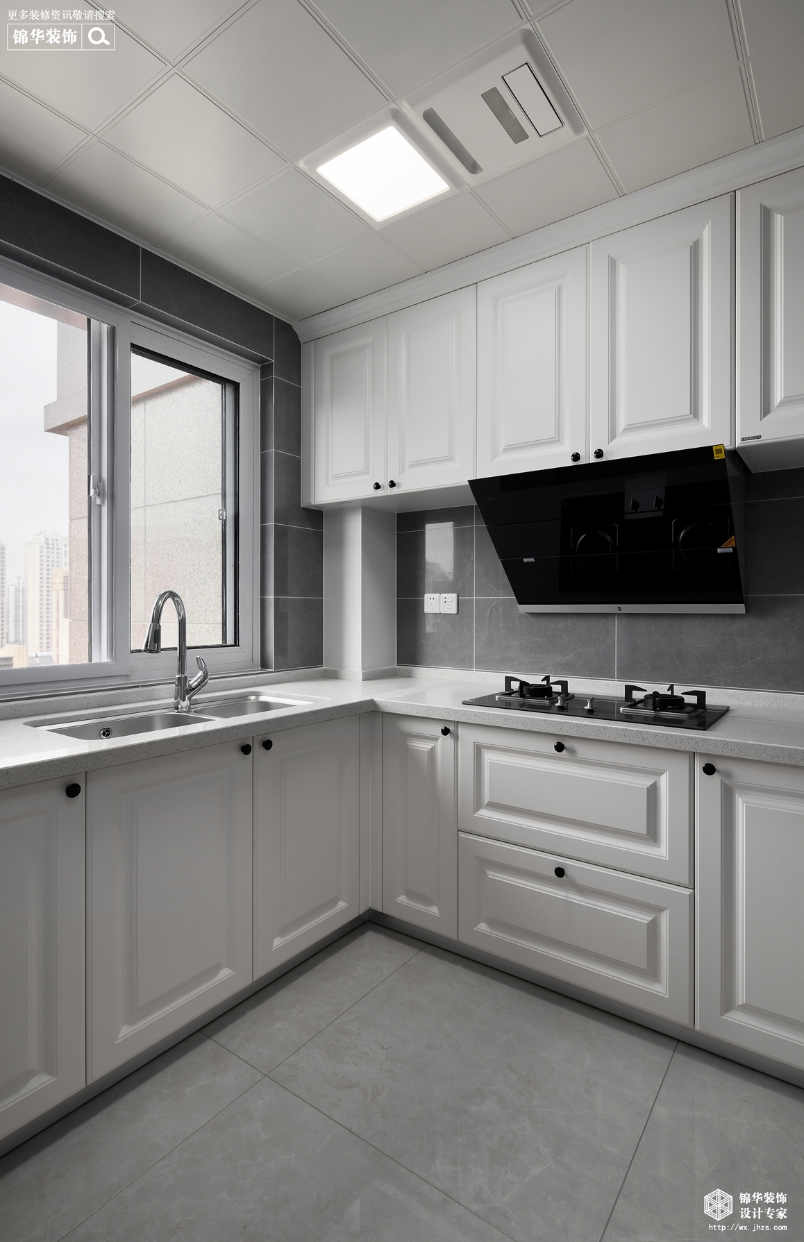 简美风格-瑷颐湾-三室两厅-125平-厨房-装修效果实景图