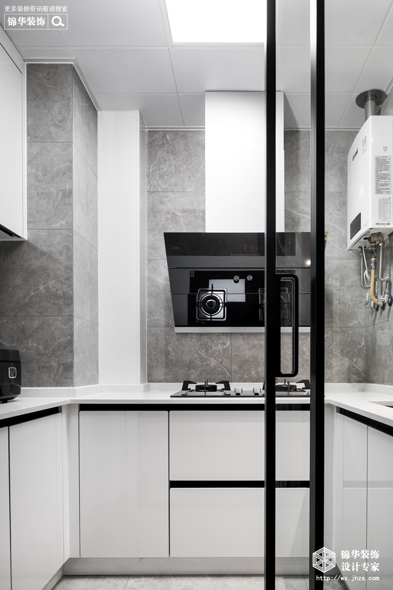 现代简约-金科世界城-两室两厅-90平-厨房-装修实景效果图 