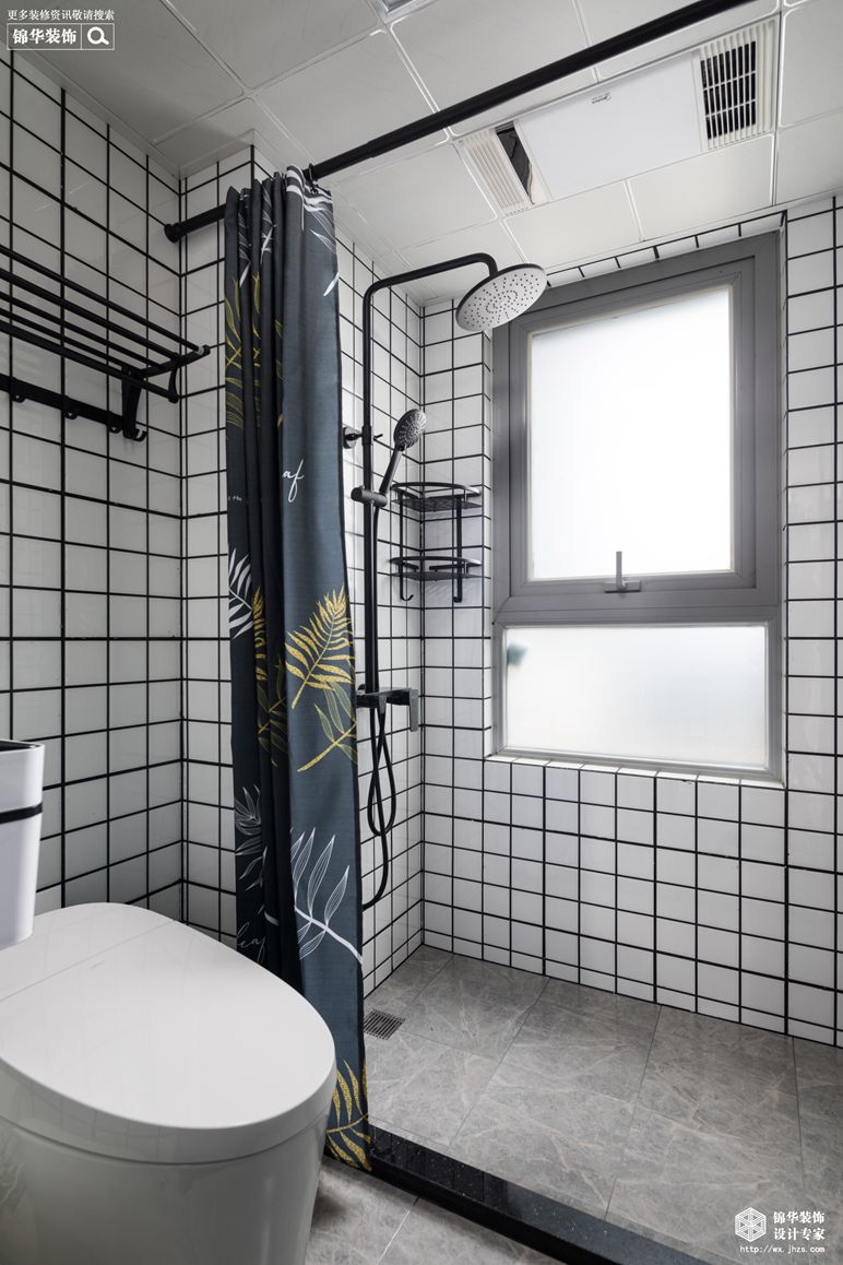 北欧风格-融科玖玖派-三室两厅-120平-卫生间-装修实景效果图
