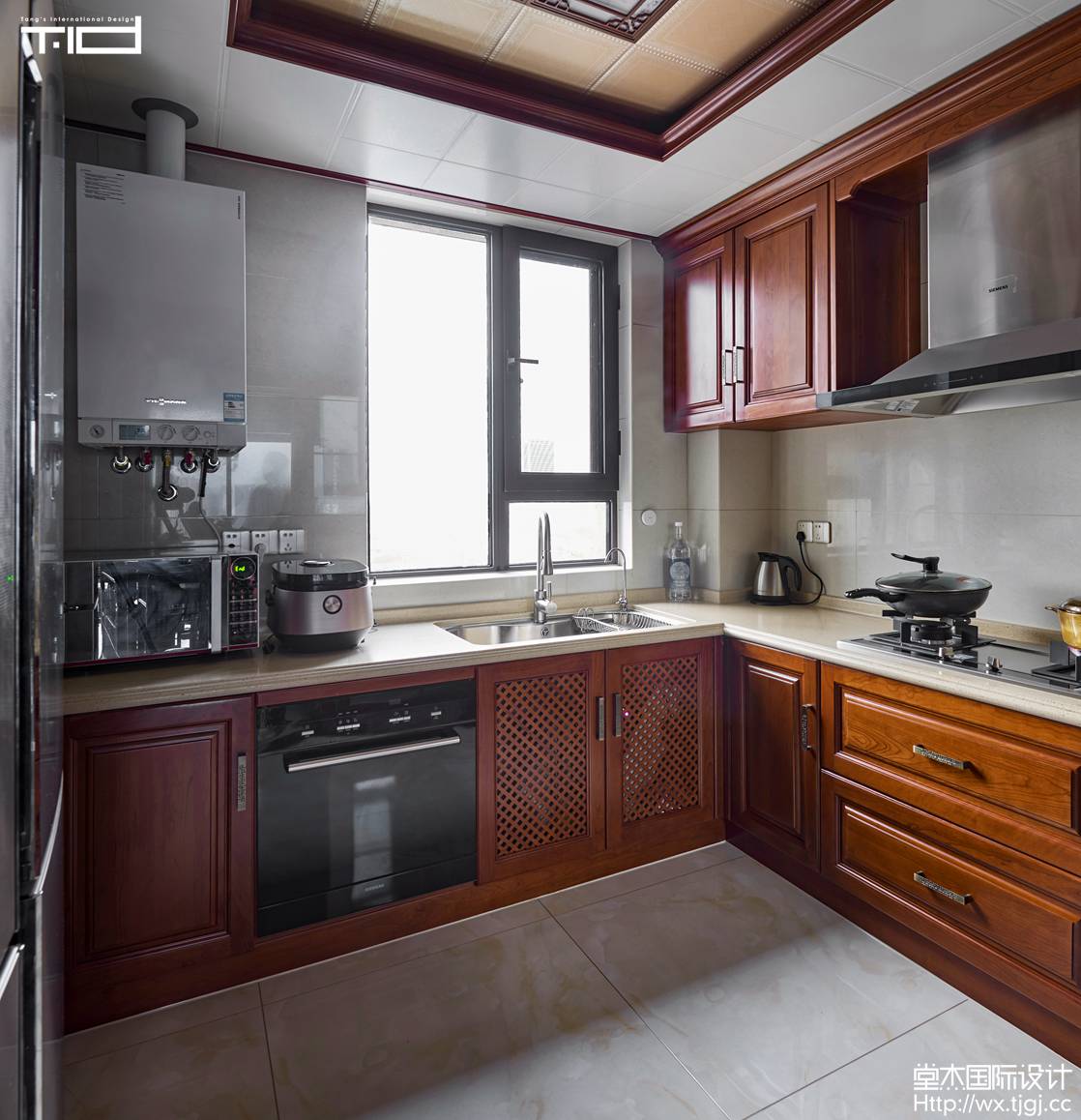 中式风格-西水东-大平层-179平-厨房-装修实景效果图