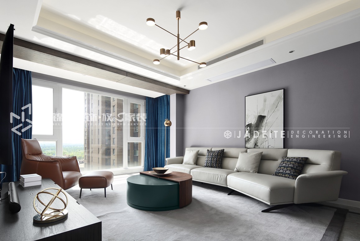 现代风格-红豆香江豪庭-三室两厅-126平-装修实景效果图