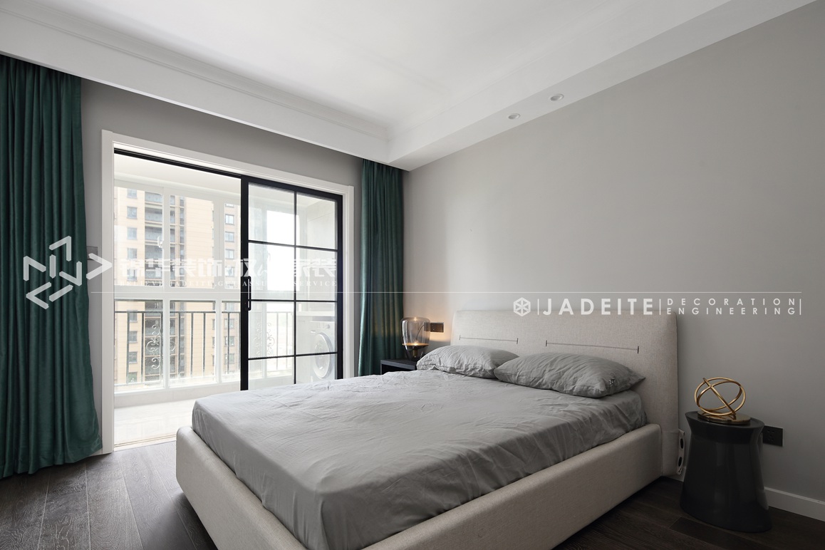 现代风格-红豆香江豪庭-三室两厅-126平-卧室-装修实景效果图