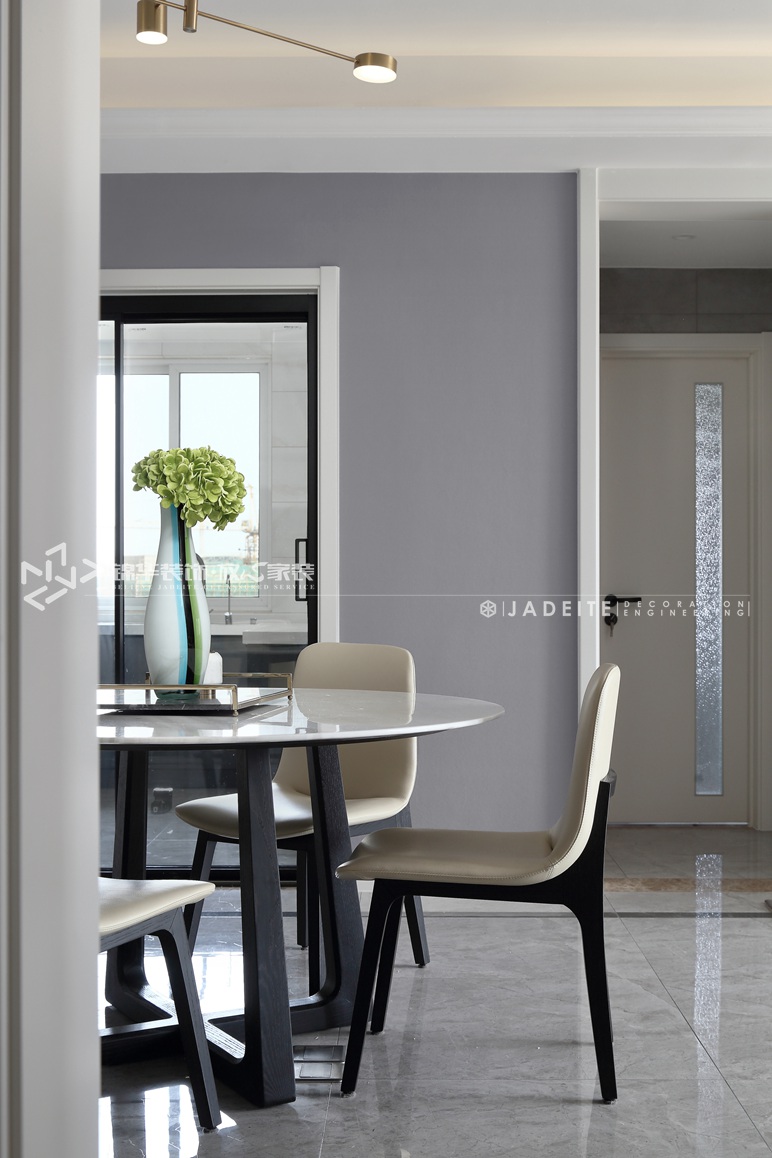 现代风格-红豆香江豪庭-三室两厅-126平-餐厅-装修实景效果图
