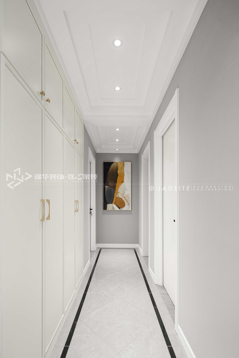 现代风格-天骄铭邸-四室两厅-160平-过道-装修实景效果图 