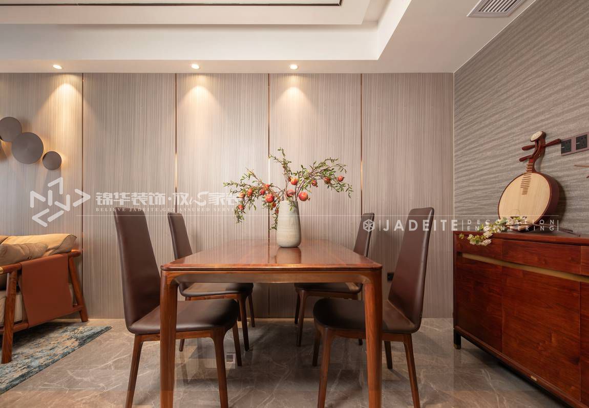 新中式风格-年华里-两室两厅-89平-餐厅-装修实景效果图