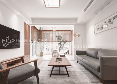 日式风格-时代上城-两室两厅-150平-装修实景效果图