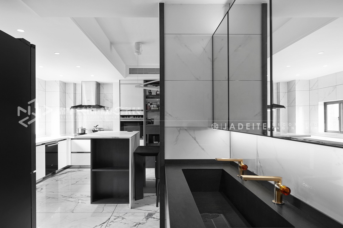 现代简约风格-万科魅力之城-两室两厅-130平-厨房-装修实景效果图