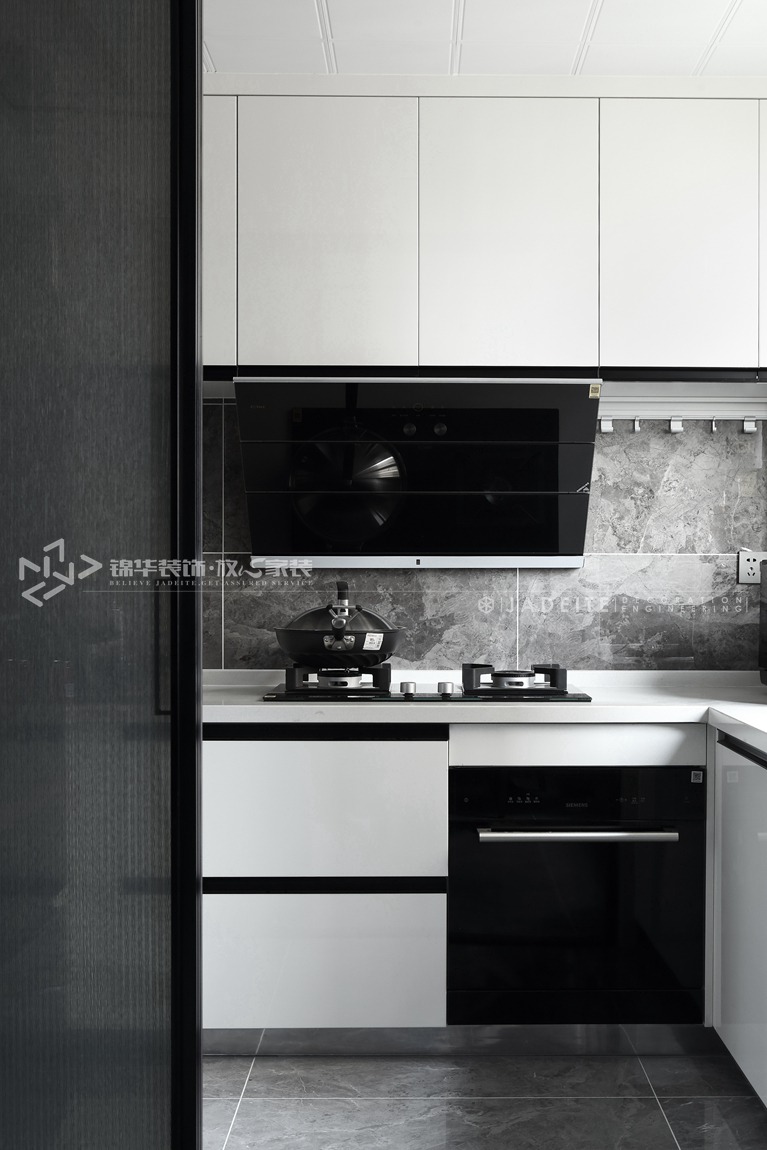 现代简约风格-金科中心-120平-三室两厅-厨房-装修实景效果图