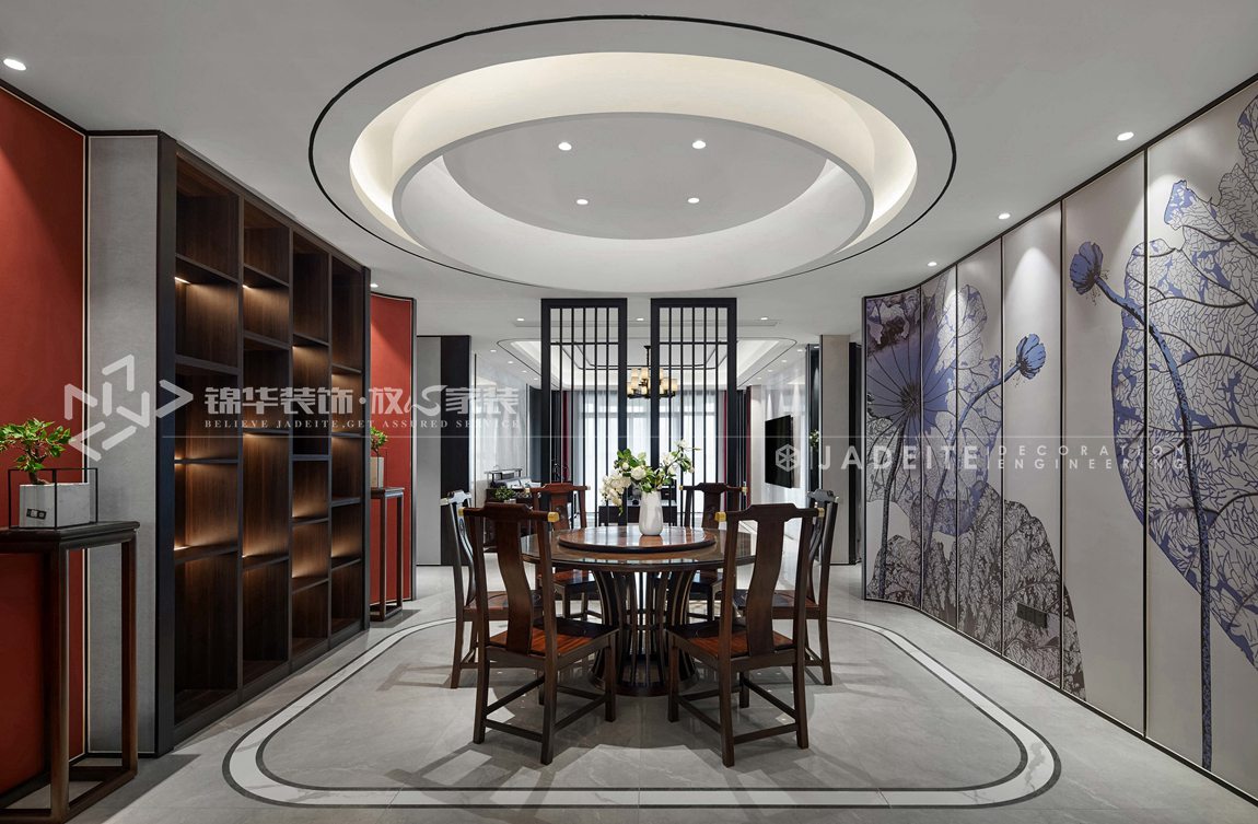 新中式-雅居乐-四室三厅-260平-装修效果实景图 装修-四室两厅-新中式