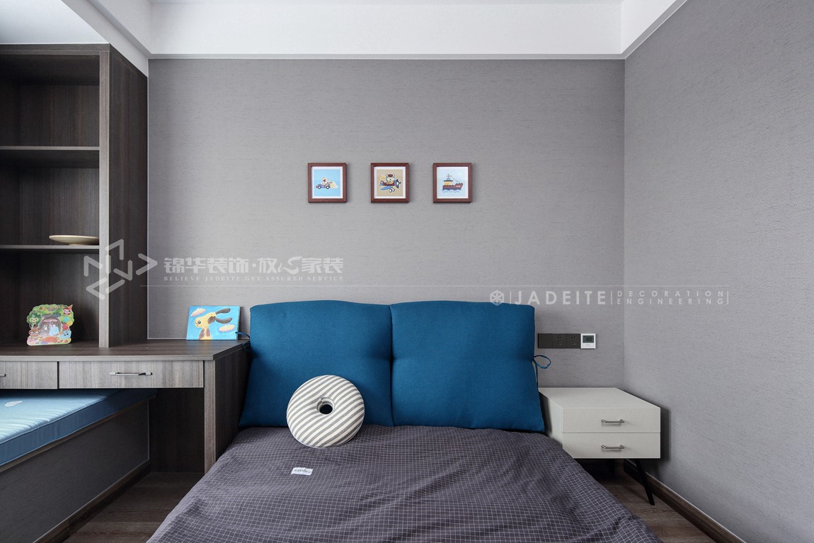 现代风格-江南府-公寓-118平-卧室-装修实景效果图