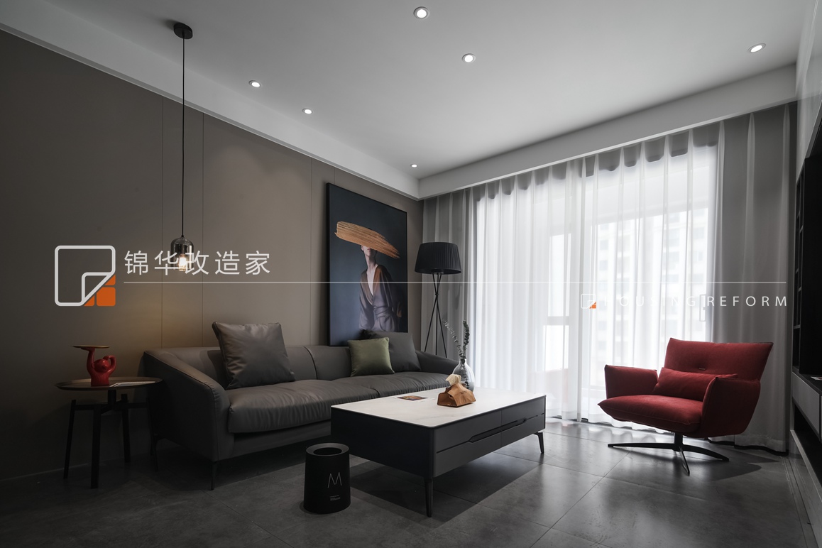 现代风格-天渝骄园-三室两厅-107平-装修实景效果图  