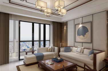 新中式风格-华悦氿峰-三室两厅-143平米-装修效果图