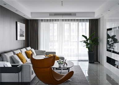 现代风格-蟠龙湾花园-四室两厅-200平-装修实景效果图