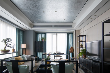 新中式风格-香樟园-三室两厅-268平-装修效果实景图