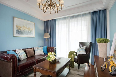 美式风格-蓝庭国际-两室两厅-100 平-装修效果实景图