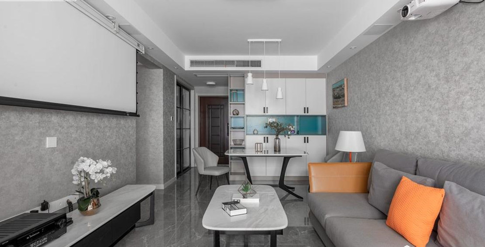 现代风格-绿地悦澜湾-两室两厅-89平-装修实景图