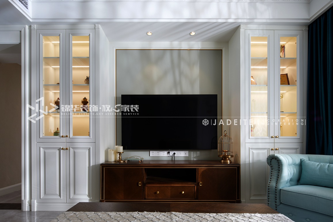美式轻奢-雅居乐-四室两厅-142平-装修实景效果图