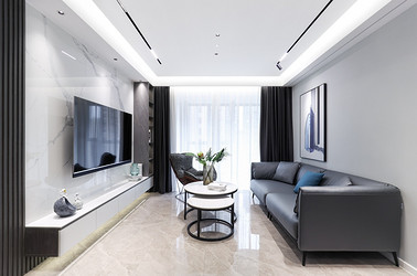 现代简约-保利时光印象-三室两厅-96平-装修实景效果图