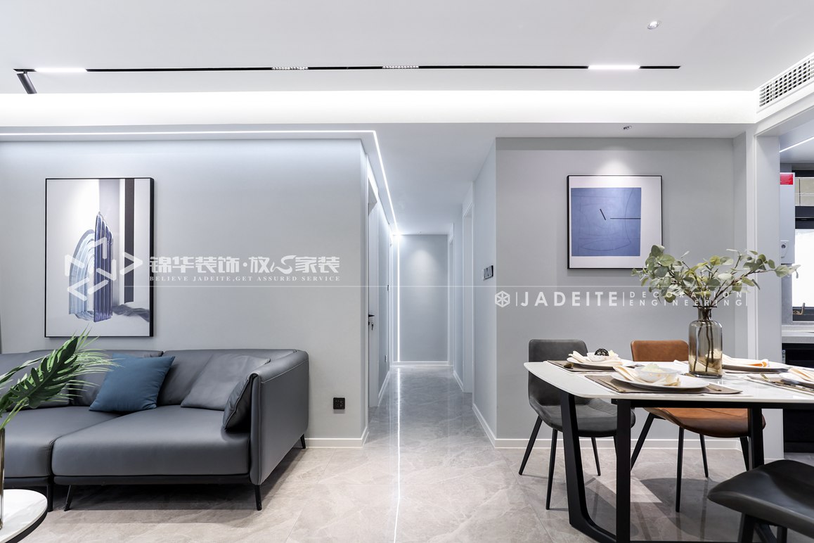 现代简约-保利时光印象-三室两厅-96平-装修实景效果图 
