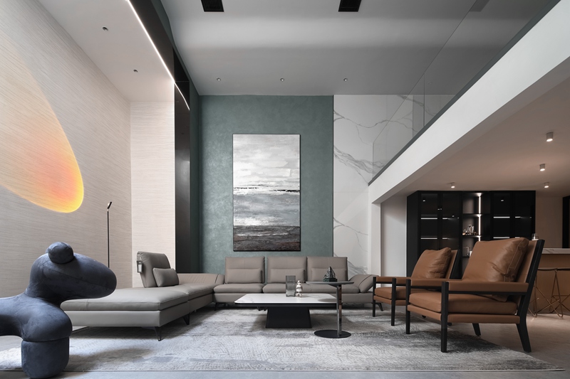 現代簡約-遠洋湖墅-三室三廳-310平-裝修實景效果圖