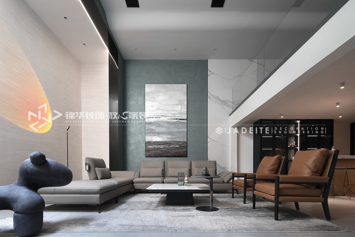 现代简约-远洋湖墅-三室三厅-310平-装修实景效果图装修-跃层复式-现代简约