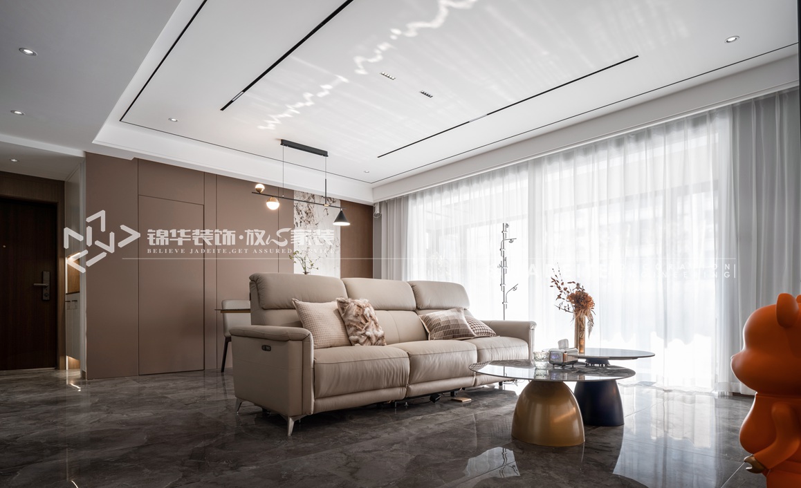 现代简约-美的雍景湾-三室两厅-110平-装修实景效果图装修-三室两厅-现代简约