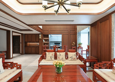 中式风格-龙湖天宸原著-三室两厅-160平-装修实景图