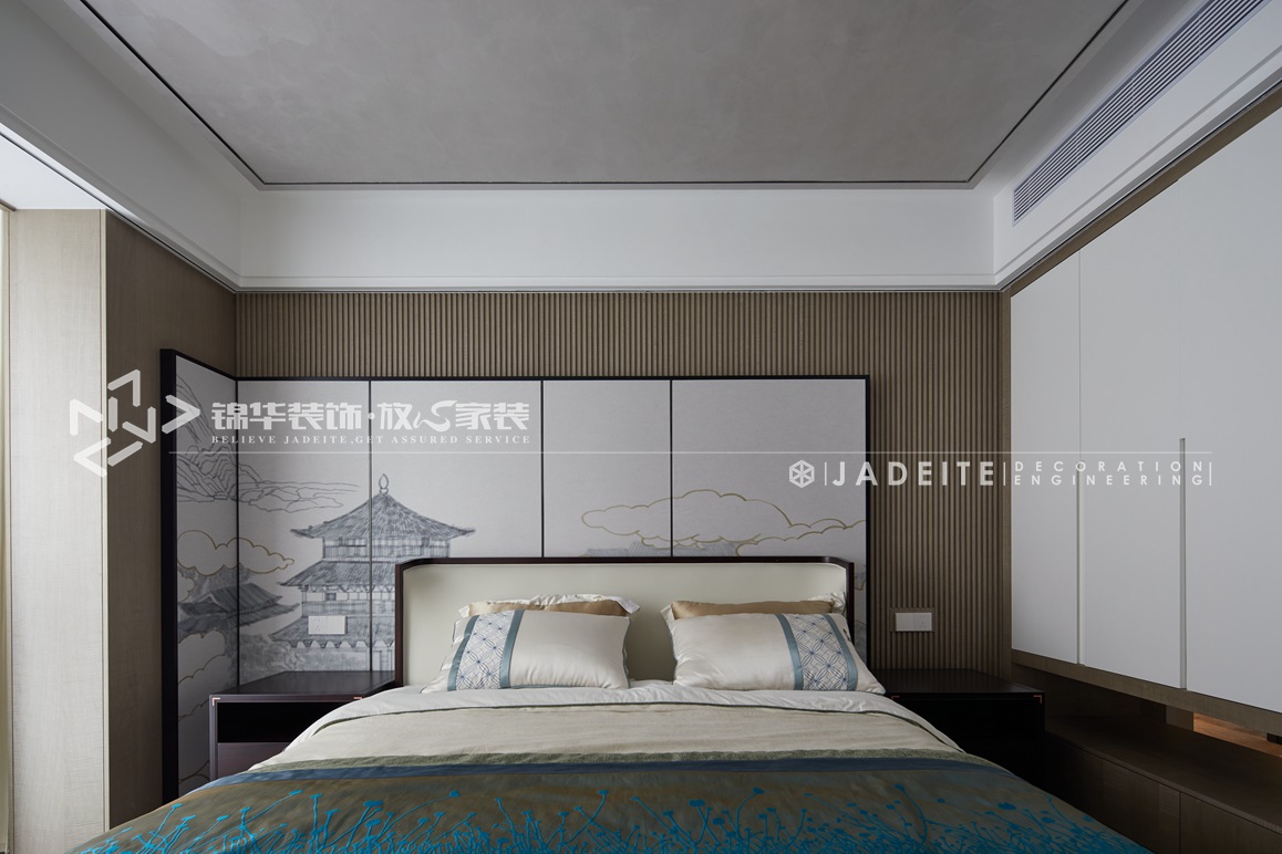 新中式风格-华润悦府-四室两厅-180平-装修实景图