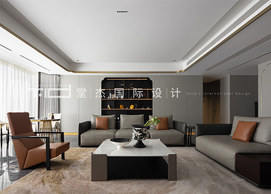 新中式-金科蠡湖-三室两厅-180平-装修实景