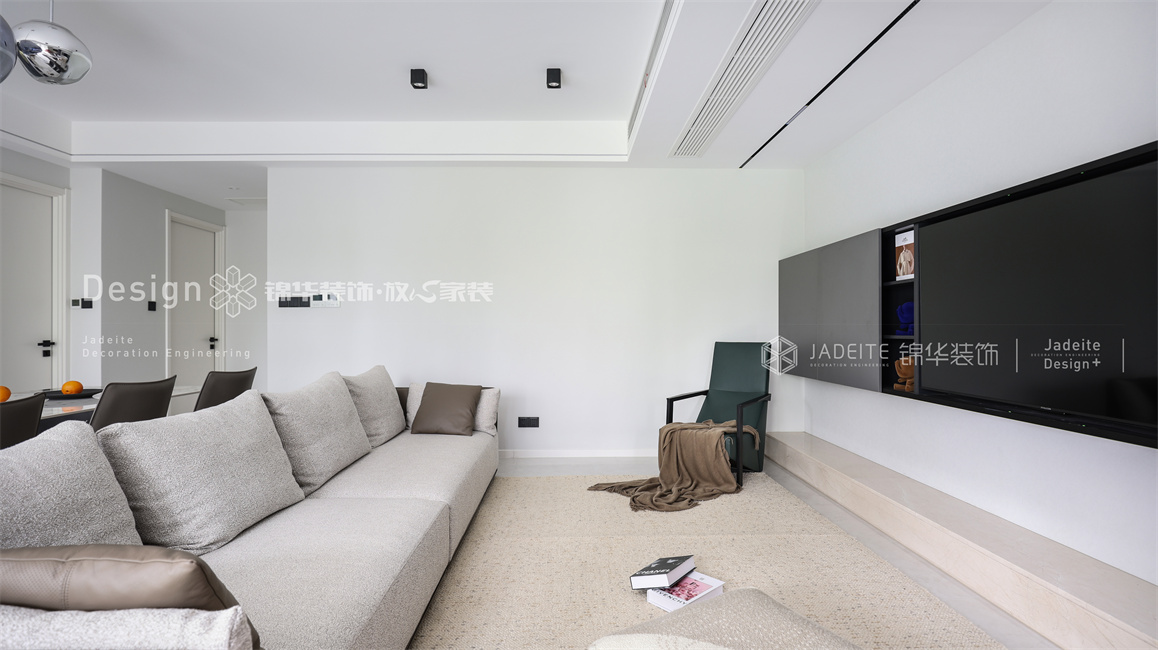 现代简约-御峰花园-三室两厅-143平-装修实景图 
