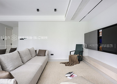 现代简约-御峰花园-三室两厅-143平-装修实景图 