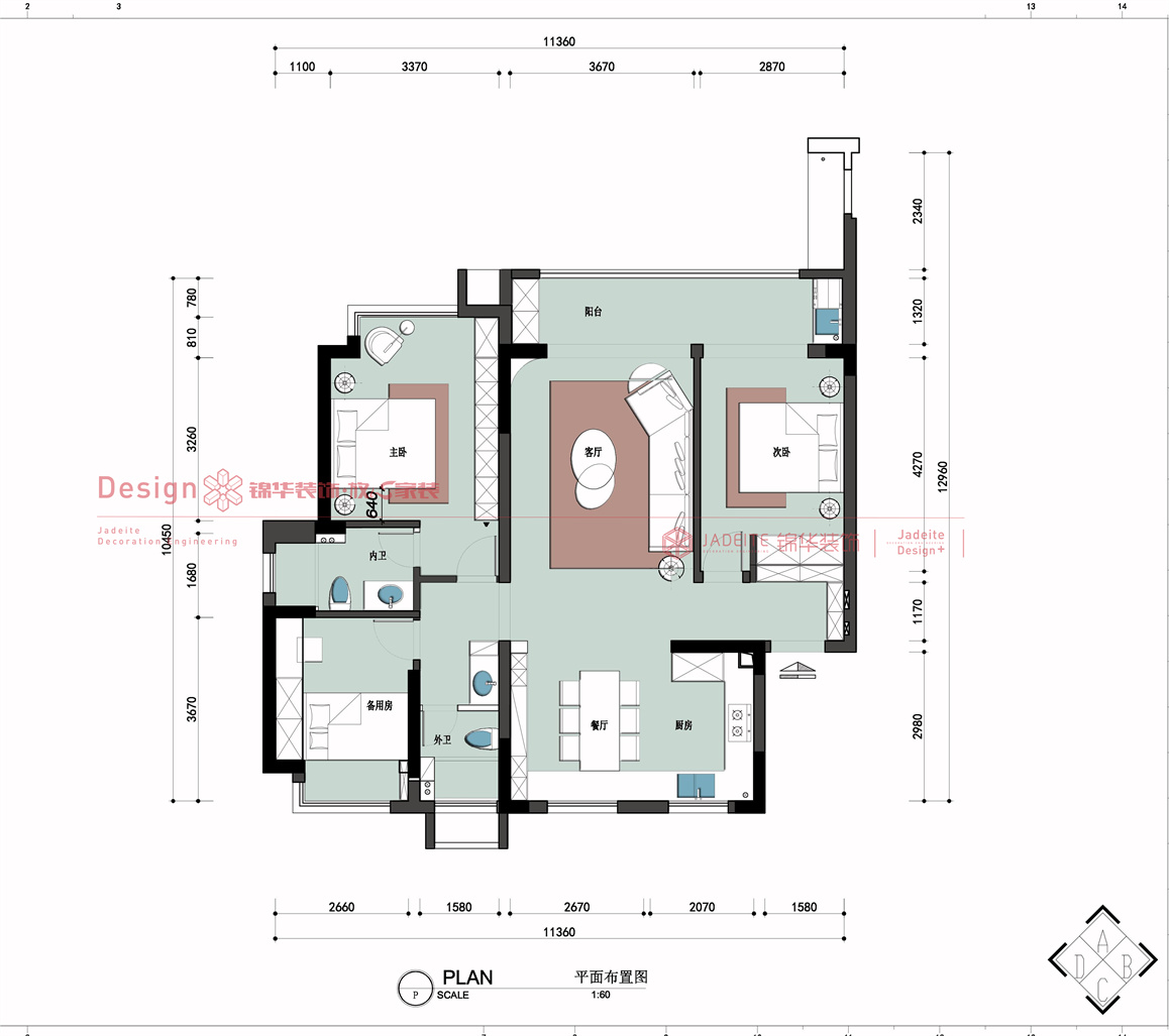 现代风格-瑷颐湾-三室两厅-125平-装修效果图 装修-三室两厅-现代简约