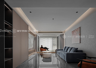 现代简约-金科新大陆-三室两厅-120㎡-装修实景图 