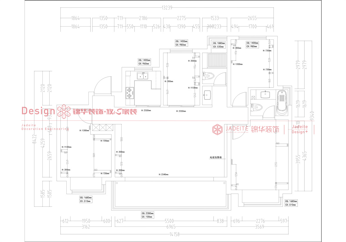 现代风格-华侨城运河湾-四室两厅-145㎡-装修实景图装修-四室两厅-现代简约