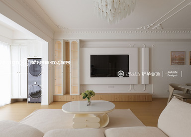 法式奶油-百郦华庭-三室两厅一厨两卫-125㎡-装修实景图