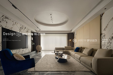 现代轻奢-万达公馆-别墅-260㎡-装修实景图