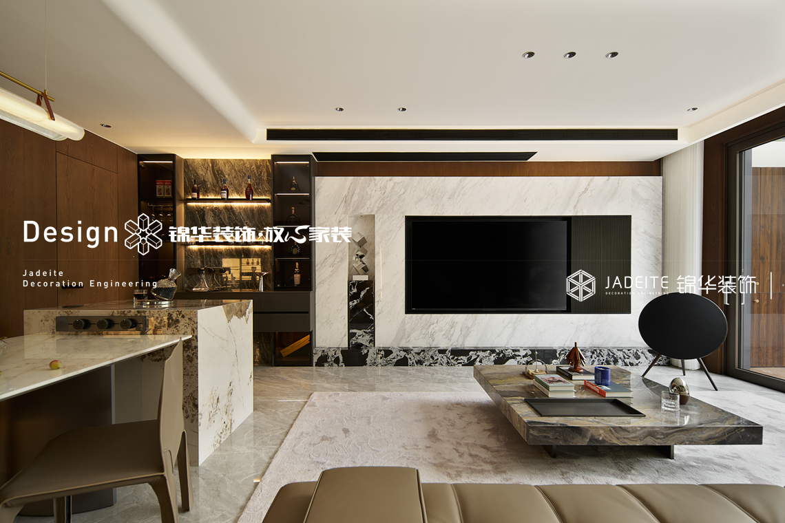 意式风格-万盛江南-三室两厅三卫-240㎡-装修实景图