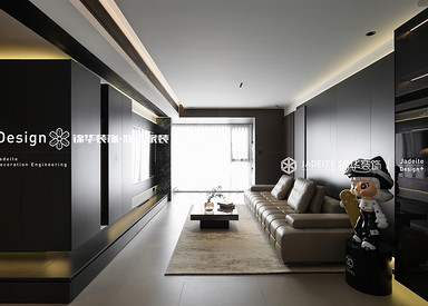 意式黑白灰-中铁彩乐居-三室两厅两卫-125㎡-装修实景图